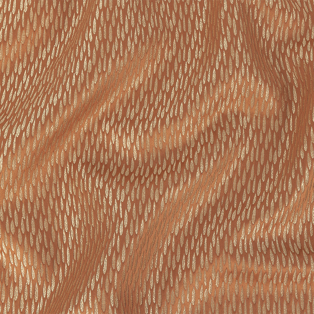 Luminous Drapery Jacquard - Coral Raindrops - British Imported Luminous Drapery Jacquard - Coral Raindrops - British Imported