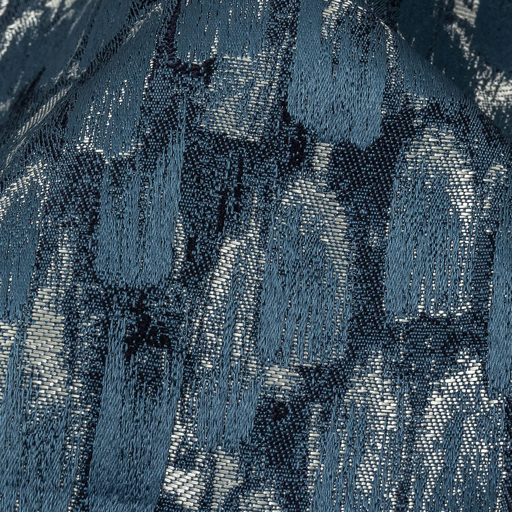 Recycled Polyester Jacquard - Danube Abstract Brushstrokes - British Imported Detail Recycled Polyester Jacquard - Danube Abstract Brushstrokes - British Imported Detail