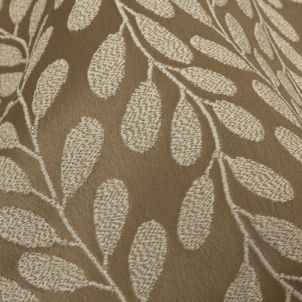 Polyester Jacquard - Olive Cascading Vines - British Imported Detail Polyester Jacquard - Olive Cascading Vines - British Imported Detail