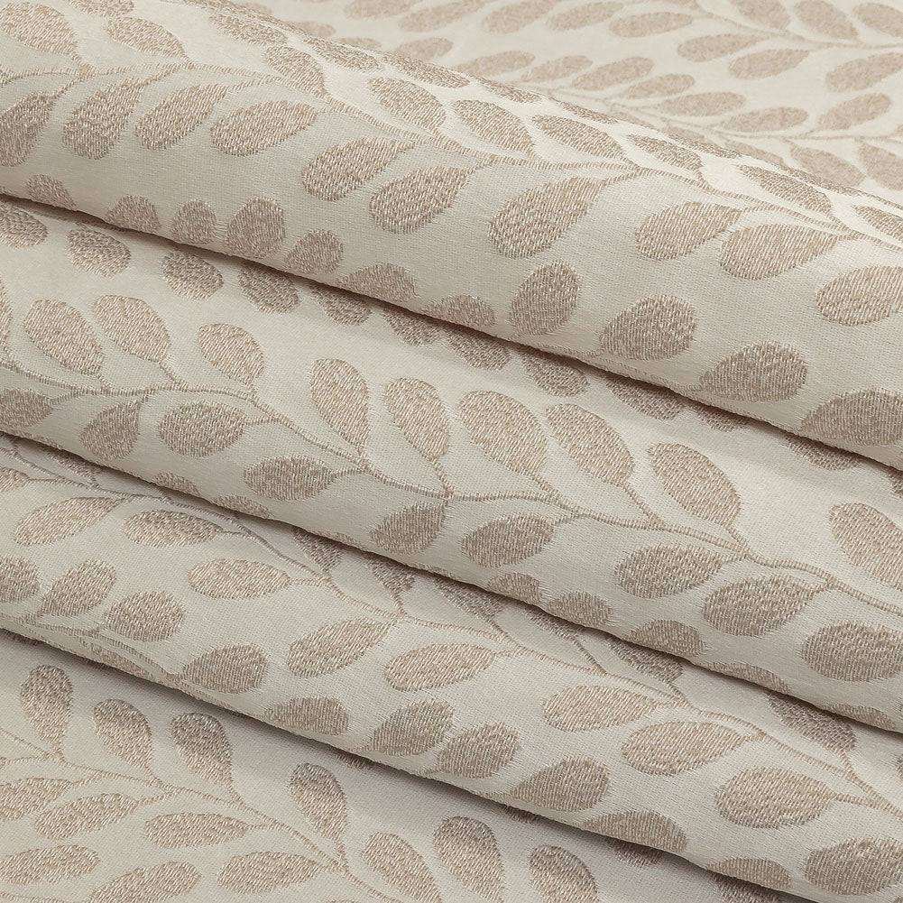 Polyester Jacquard - Oyster Cascading Vines - British Imported Folded Polyester Jacquard - Oyster Cascading Vines - British Imported Folded