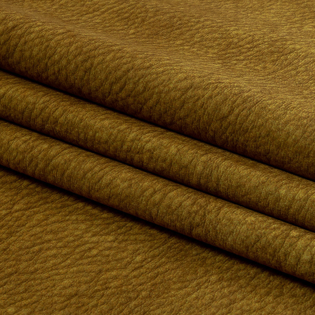 Polyester Microvelvet - Gold Abstract - British Imported Folded Polyester Microvelvet - Gold Abstract - British Imported Folded