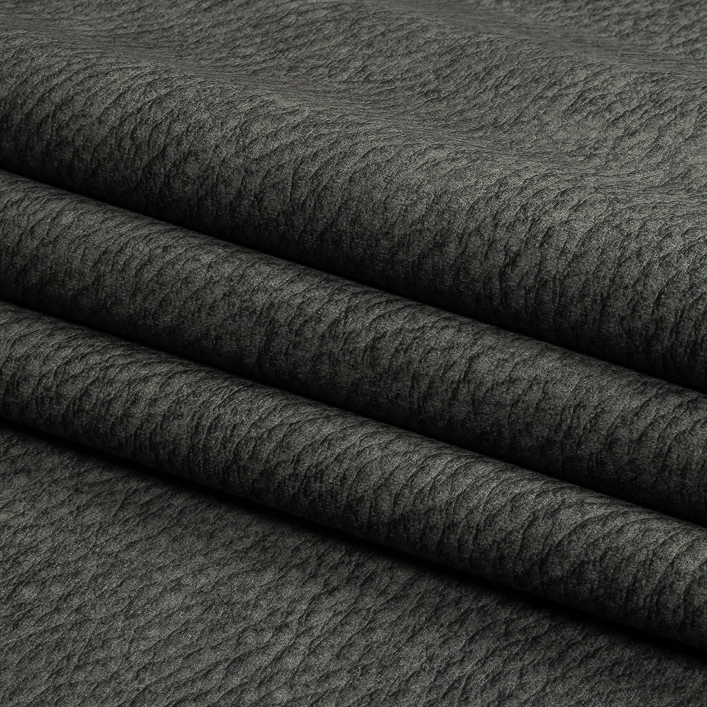 Polyester Microvelvet - Slate Abstract - British Imported Folded Polyester Microvelvet - Slate Abstract - British Imported Folded