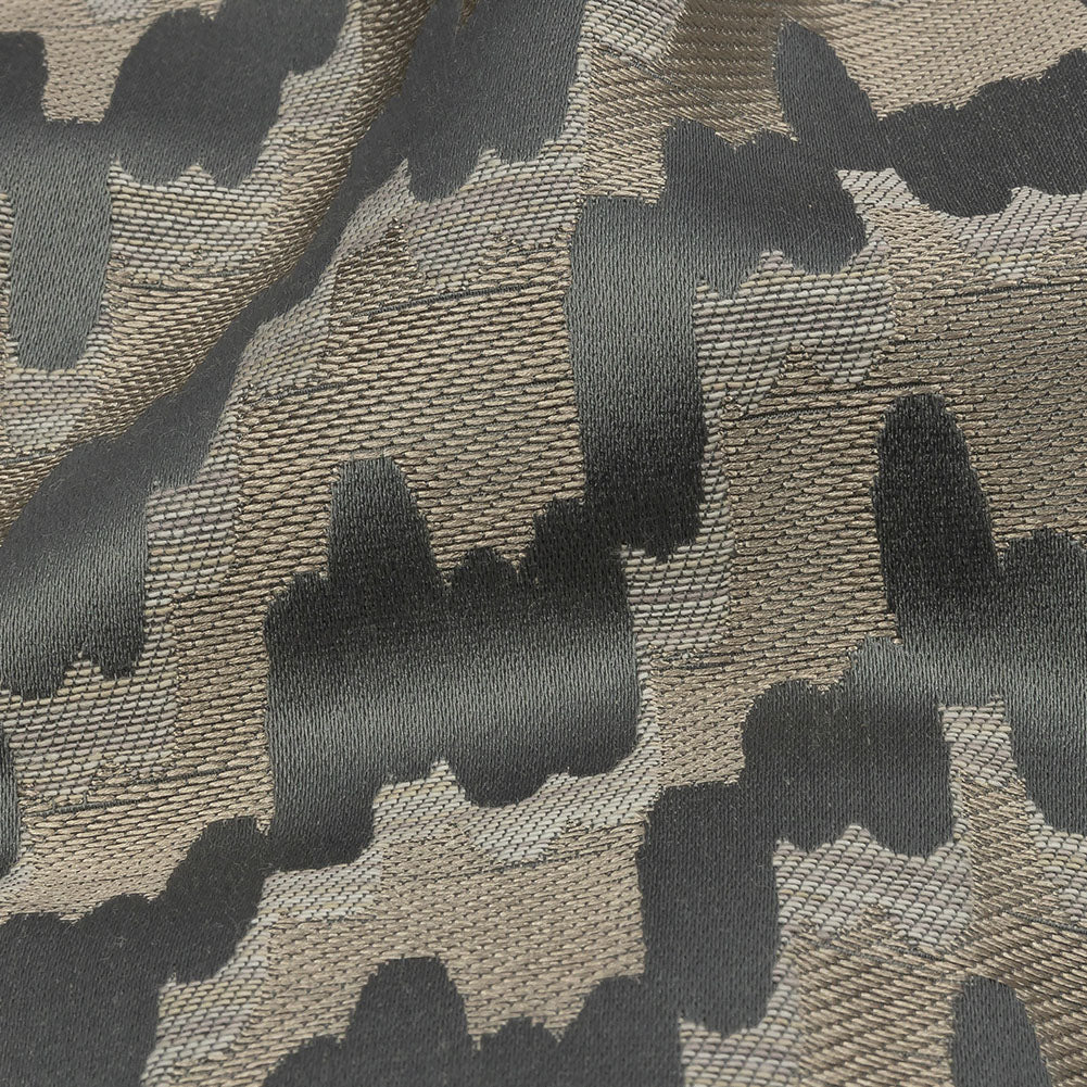 Drapery Jacquard - Slate Abstract Clouds - British Imported Detail Drapery Jacquard - Slate Abstract Clouds - British Imported Detail