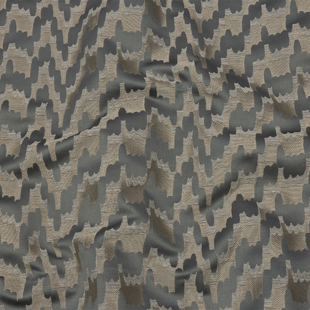 Drapery Jacquard - Slate Abstract Clouds - British Imported Drapery Jacquard - Slate Abstract Clouds - British Imported