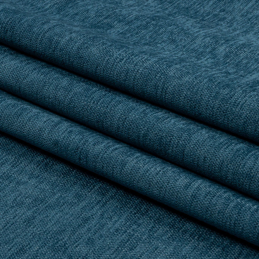 Polyester Upholstery Chenille - Denim - British Imported Folded Polyester Upholstery Chenille - Denim - British Imported Folded