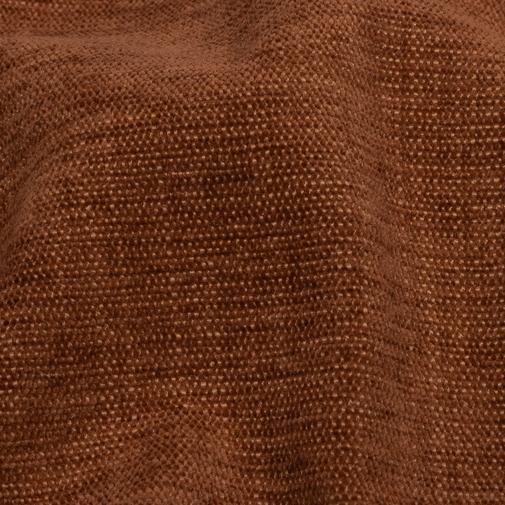 Polyester Upholstery Chenille - Rust - British Imported Detail Polyester Upholstery Chenille - Rust - British Imported Detail