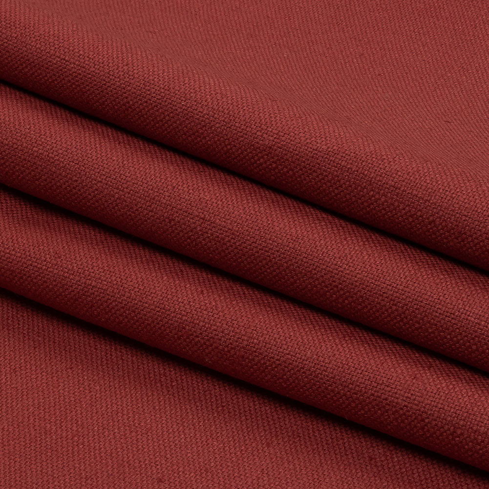 Heavyweight Linen Woven - Cranberry - British Imported Folded Heavyweight Linen Woven - Cranberry - British Imported Folded