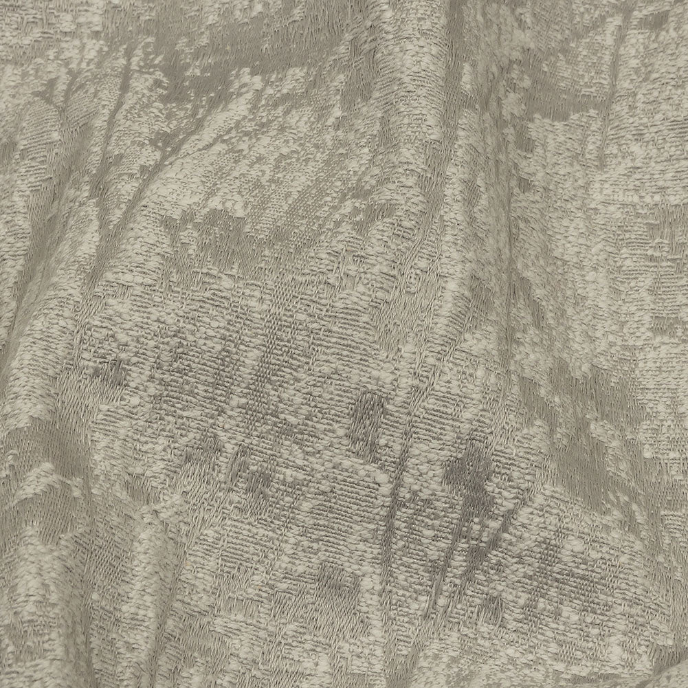 Cotton and Recycled Polyester Drapery Jacquard - Silver Misty Foliage - British Imported Detail Cotton and Recycled Polyester Drapery Jacquard - Silver Misty Foliage - British Imported Detail