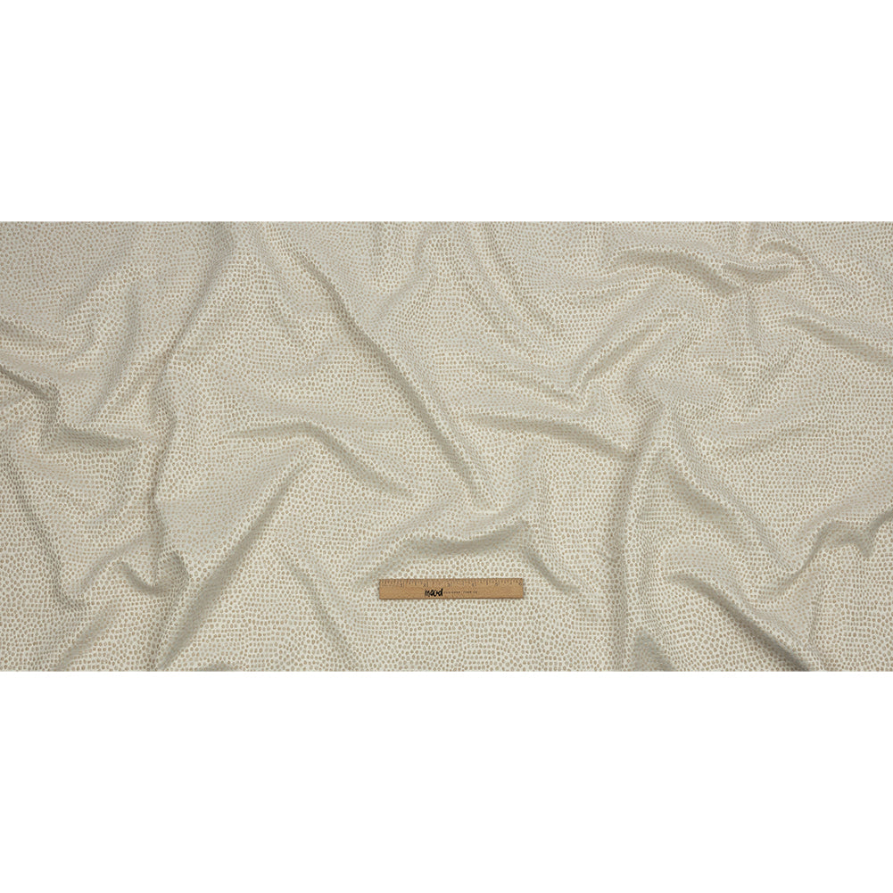Recycled Polyester Drapery Jacquard - Champagne Spotted - British Imported Full Recycled Polyester Drapery Jacquard - Champagne Spotted - British Imported Full