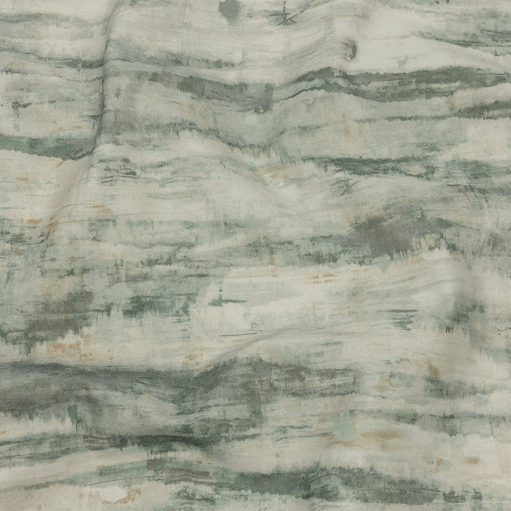 Cotton Canvas Print - Seafoam Painterly Texture - British Imported Cotton Canvas Print - Seafoam Painterly Texture - British Imported