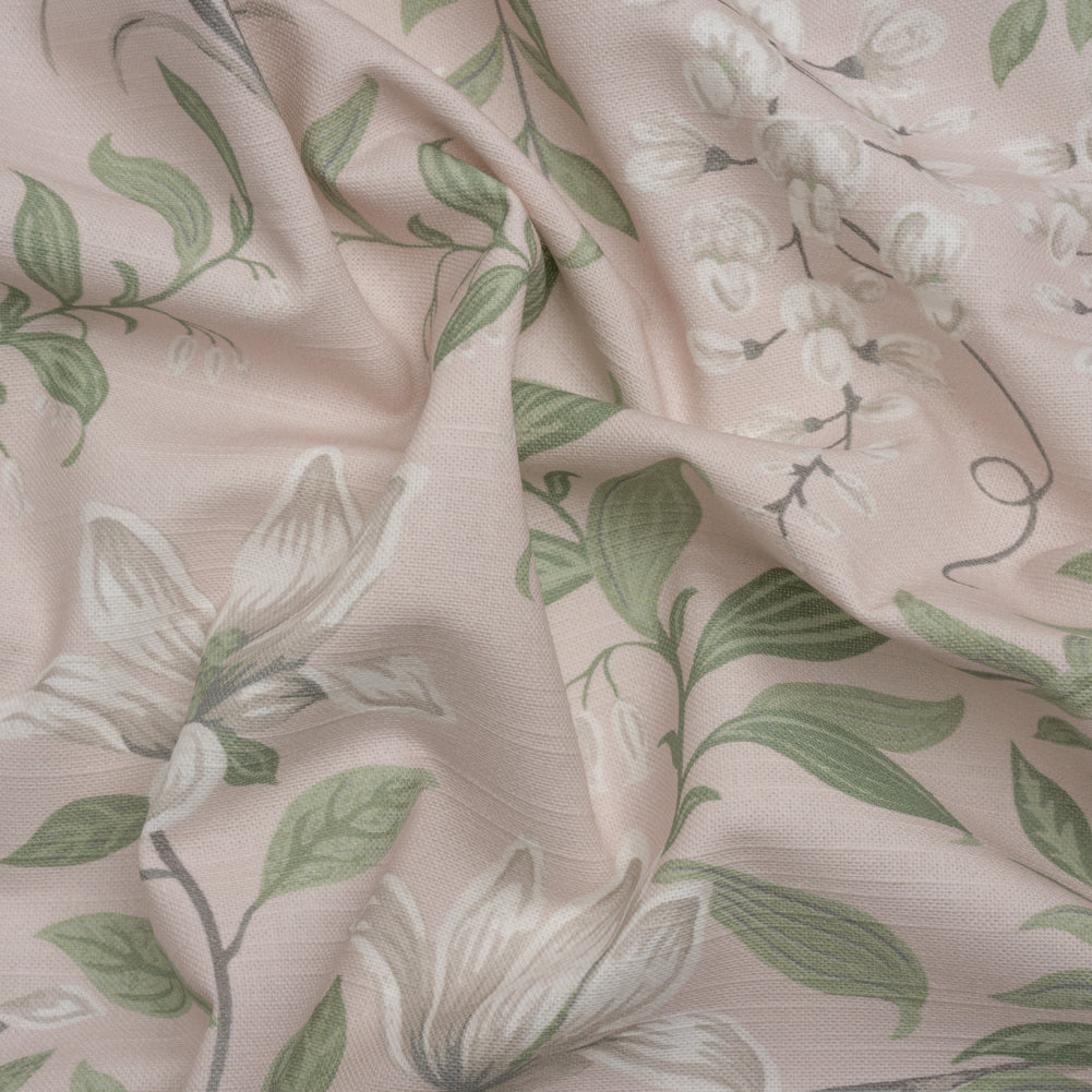 Cotton Canvas Print - Blush Garden Growth - British Imported Cotton Canvas Print - Blush Garden Growth - British Imported