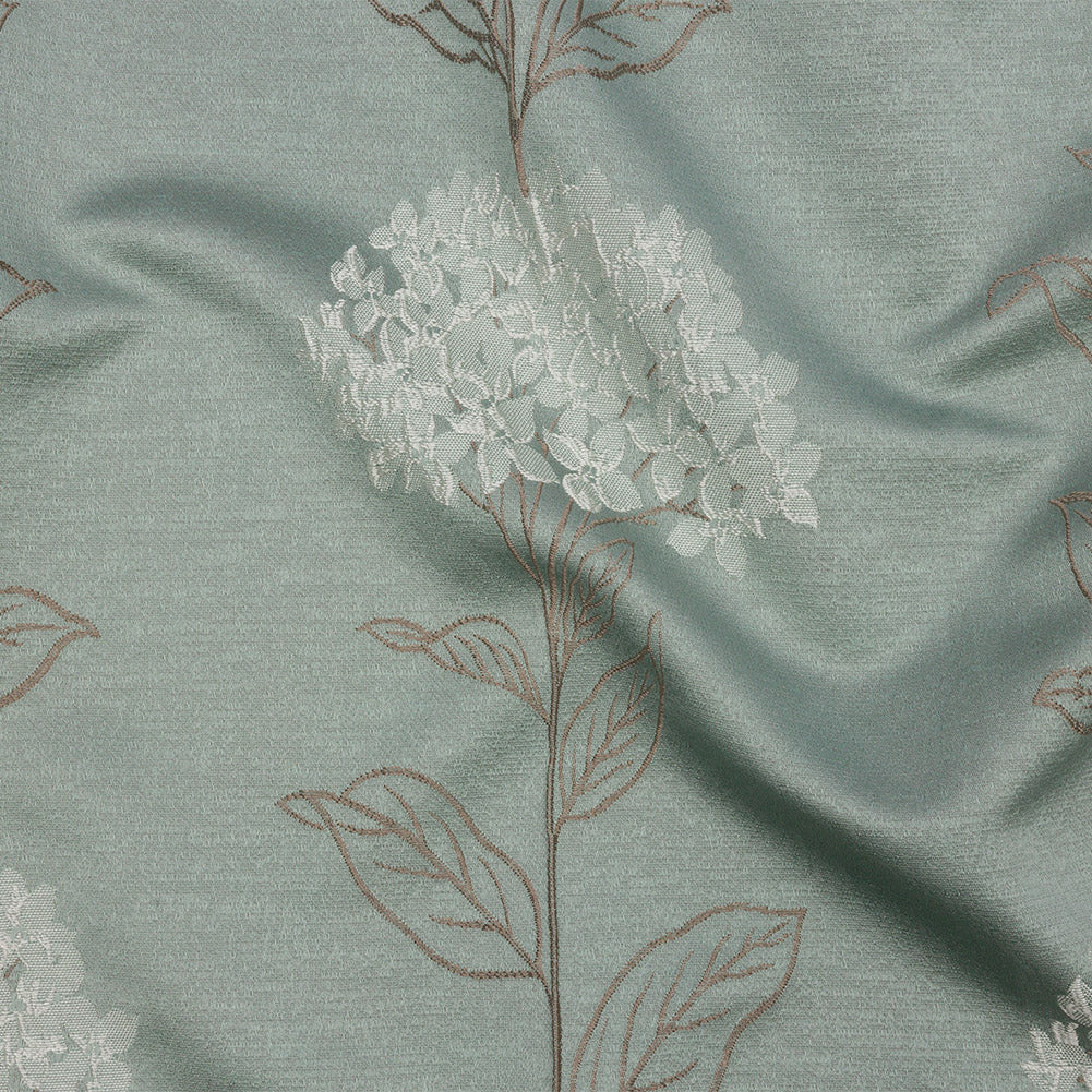Drapery Jacquard - Mineral Hydrangea Stems - British Imported Drapery Jacquard - Mineral Hydrangea Stems - British Imported