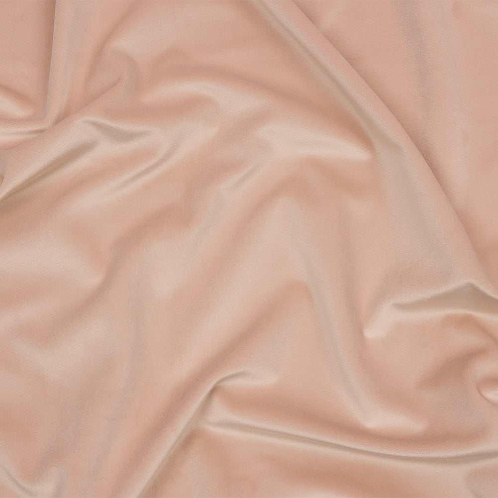 Lush Polyester Drapery Velvet - Shell - British Imported Lush Polyester Drapery Velvet - Shell - British Imported