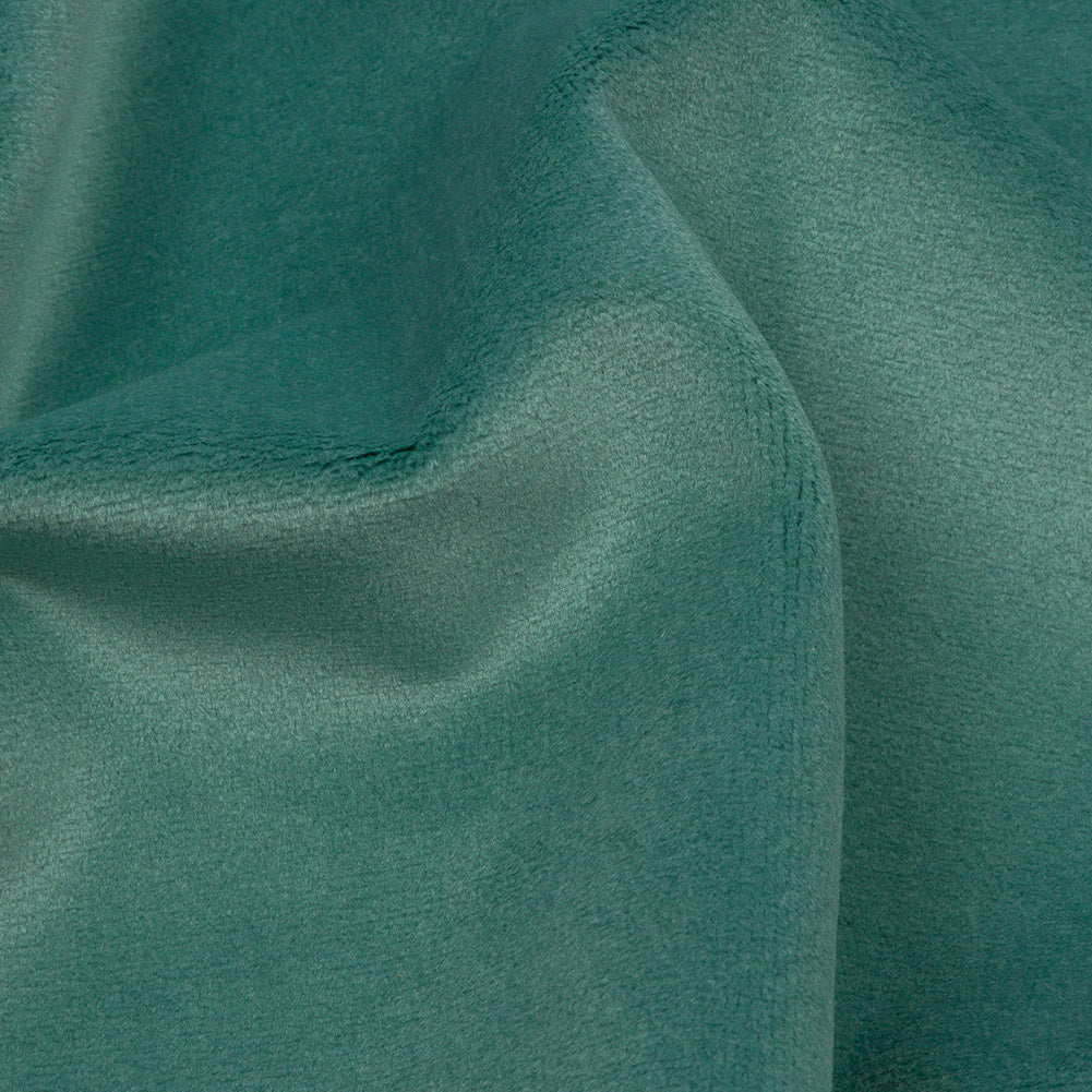 Lush Polyester Drapery Velvet - Verdigris - British Imported Detail Lush Polyester Drapery Velvet - Verdigris - British Imported Detail