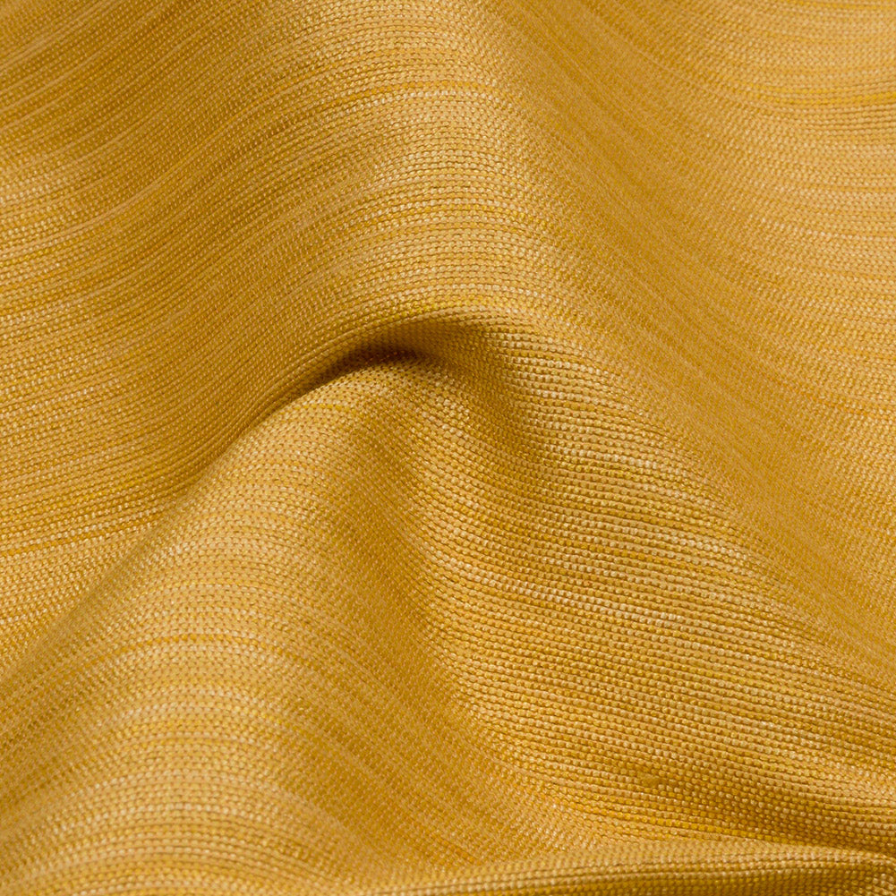 Recycled Polyester Bengaline - Sunflower Striations - British Imported Detail Recycled Polyester Bengaline - Sunflower Striations - British Imported Detail