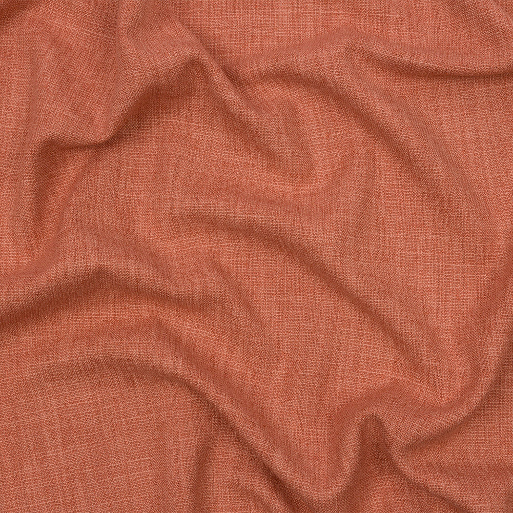 Soft Textured Recycled Polyester Drapery Woven - Coral - British Imported Soft Textured Recycled Polyester Drapery Woven - Coral - British Imported