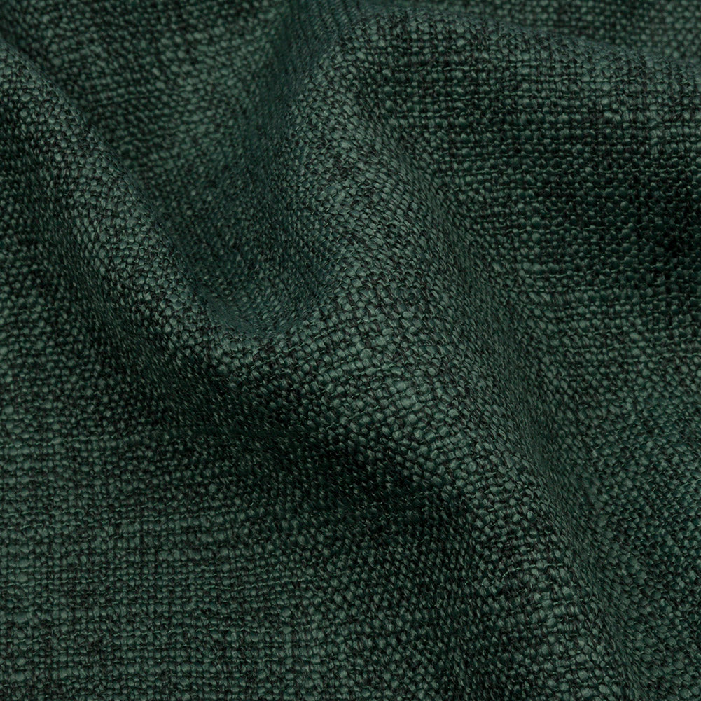 Soft Textured Recycled Polyester Drapery Woven - Emerald - British Imported Detail Soft Textured Recycled Polyester Drapery Woven - Emerald - British Imported Detail