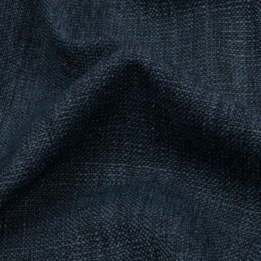Soft Textured Recycled Polyester Drapery Woven - Ink - British Imported Detail Soft Textured Recycled Polyester Drapery Woven - Ink - British Imported Detail