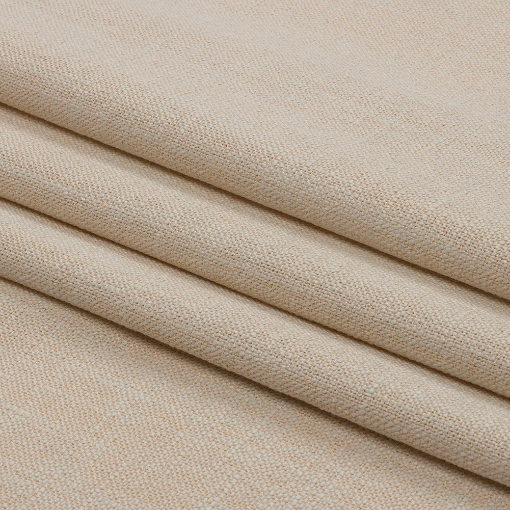 Soft Textured Recycled Polyester Drapery Woven - Ivory - British Imported Folded Soft Textured Recycled Polyester Drapery Woven - Ivory - British Imported Folded