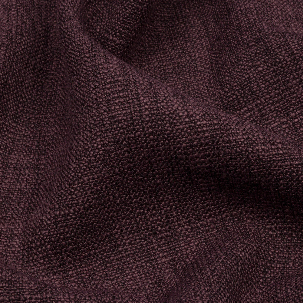 Soft Textured Recycled Polyester Drapery Woven - Mulberry - British Imported Detail Soft Textured Recycled Polyester Drapery Woven - Mulberry - British Imported Detail