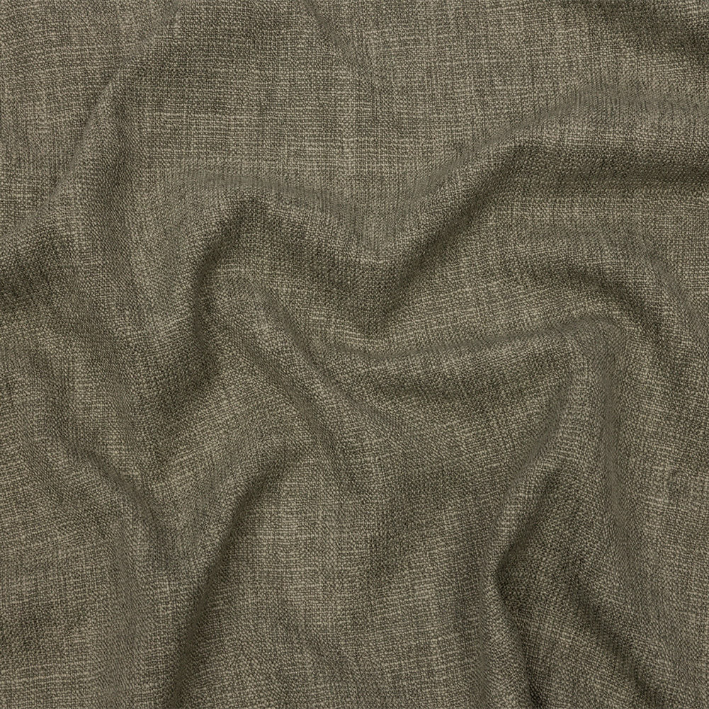 Soft Textured Recycled Polyester Drapery Woven - Olive - British Imported Soft Textured Recycled Polyester Drapery Woven - Olive - British Imported