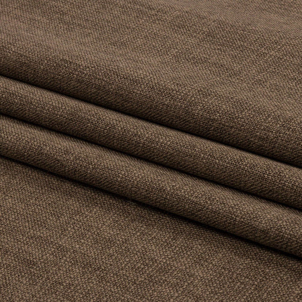 Soft Textured Recycled Polyester Drapery Woven - Otter - British Imported Folded Soft Textured Recycled Polyester Drapery Woven - Otter - British Imported Folded