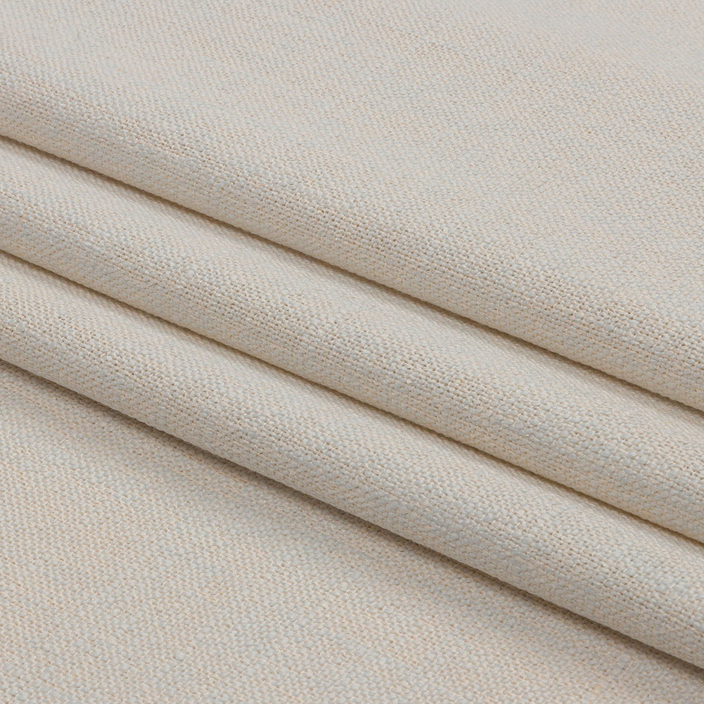 Soft Textured Recycled Polyester Drapery Woven - Pearl - British Imported Folded Soft Textured Recycled Polyester Drapery Woven - Pearl - British Imported Folded