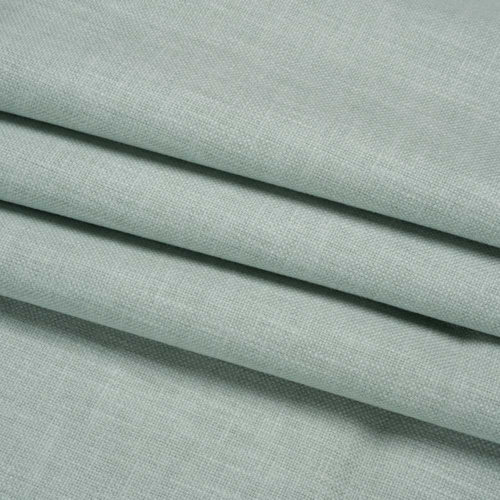 Slubbed Cotton and Polyester Woven - Gray Green - British Imported Folded Slubbed Cotton and Polyester Woven - Gray Green - British Imported Folded
