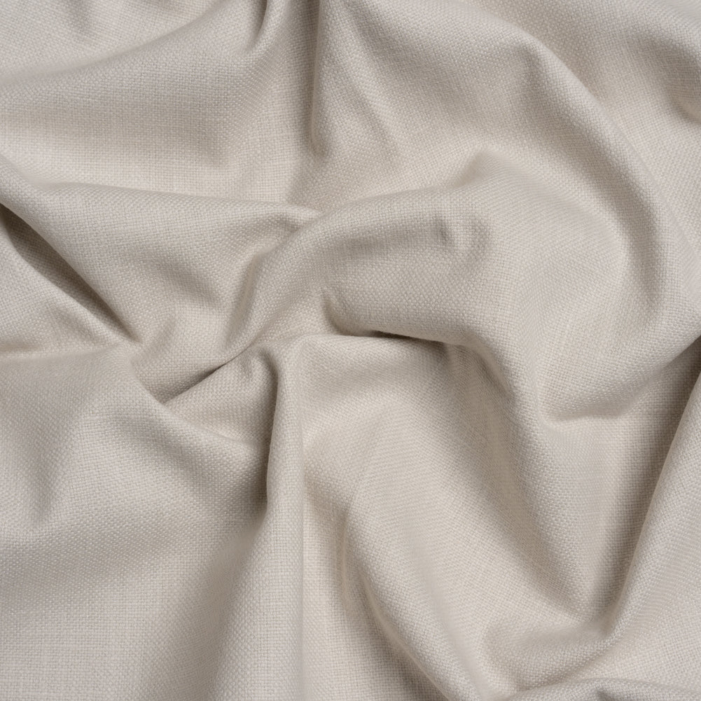Slubbed Cotton and Polyester Woven - Silver - British Imported Slubbed Cotton and Polyester Woven - Silver - British Imported