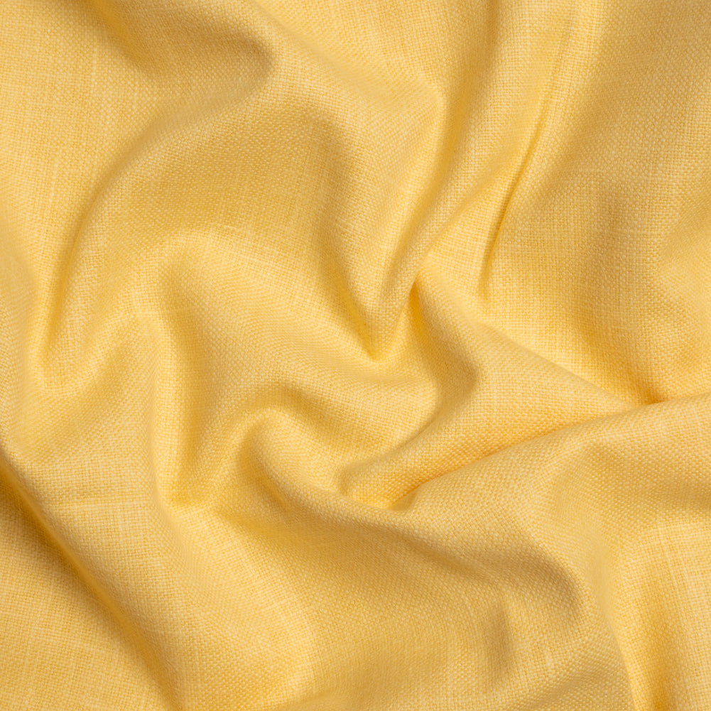 Slubbed Cotton and Polyester Woven - Sunshine - British Imported Slubbed Cotton and Polyester Woven - Sunshine - British Imported
