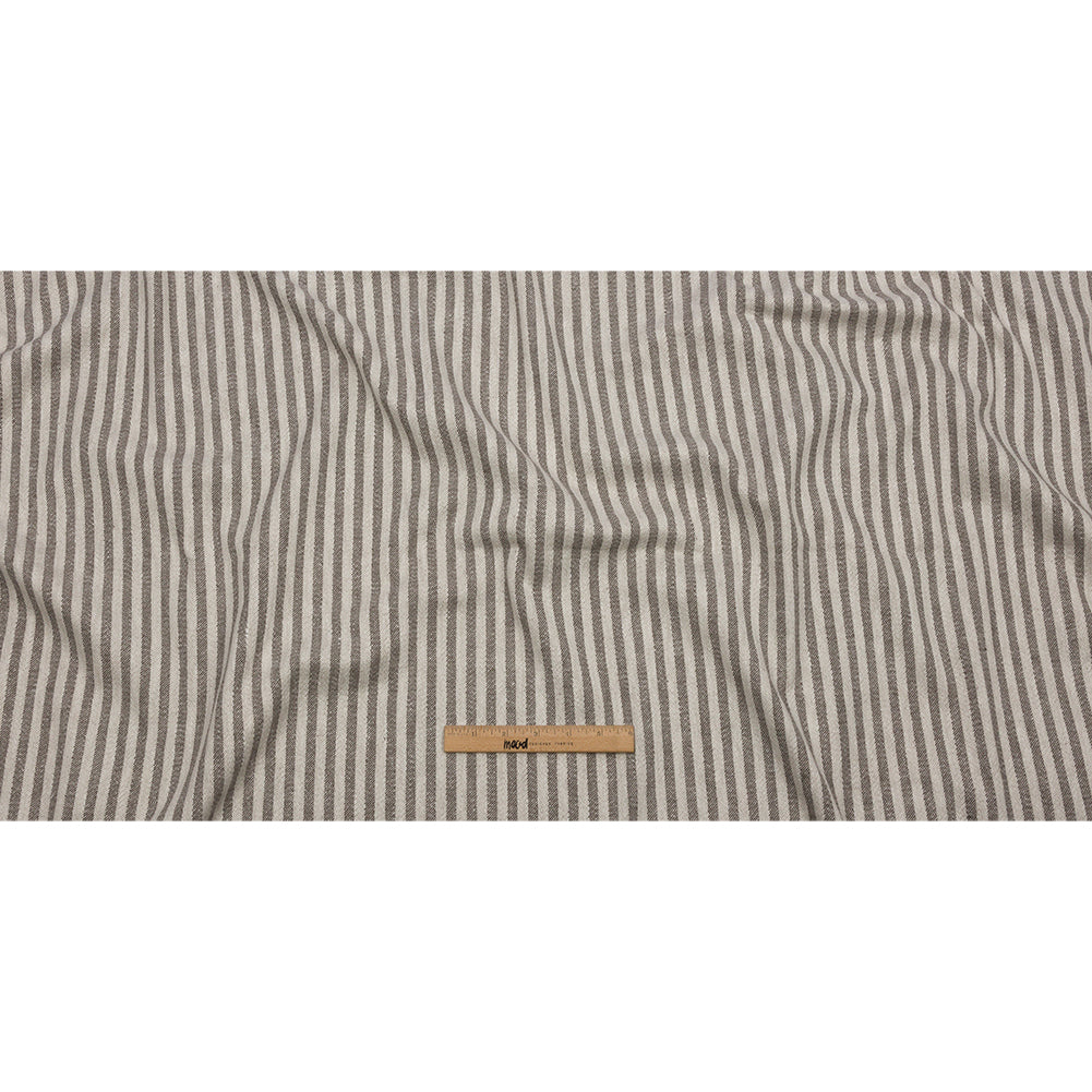 Cotton and Polyester Woven - Smoke - Raised Stripes - British Imported Full Cotton and Polyester Woven - Smoke - Raised Stripes - British Imported Full