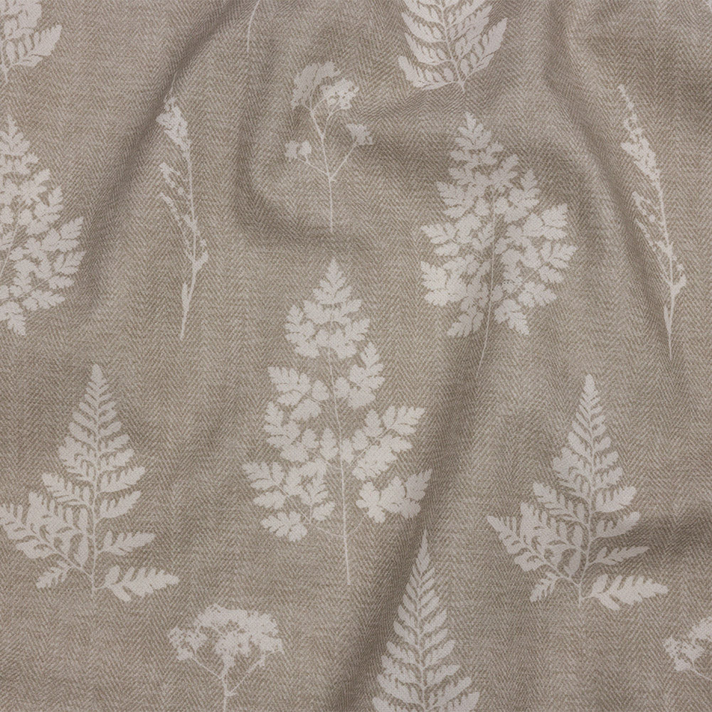 Cotton Canvas Print - Linen Botanical Silhouettes - British Imported Cotton Canvas Print - Linen Botanical Silhouettes - British Imported