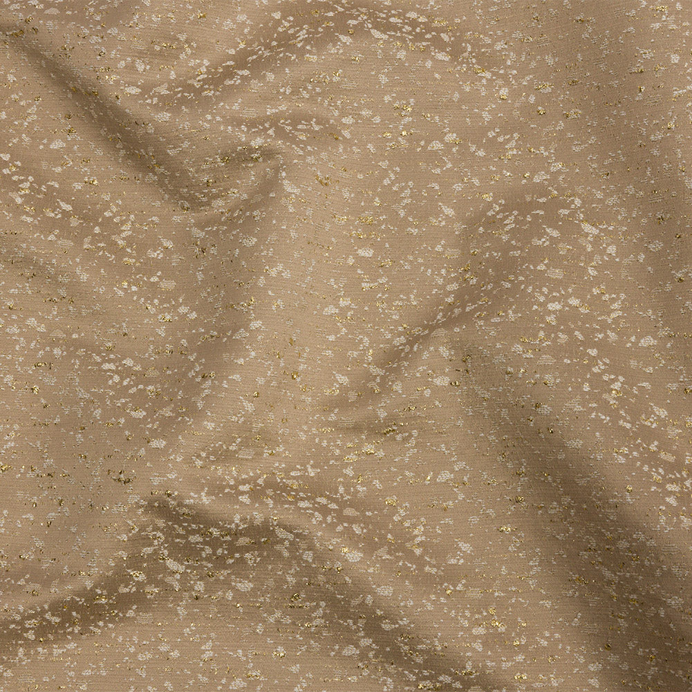 Metallic Drapery Jacquard - Sand Speckled - British Imported Metallic Drapery Jacquard - Sand Speckled - British Imported