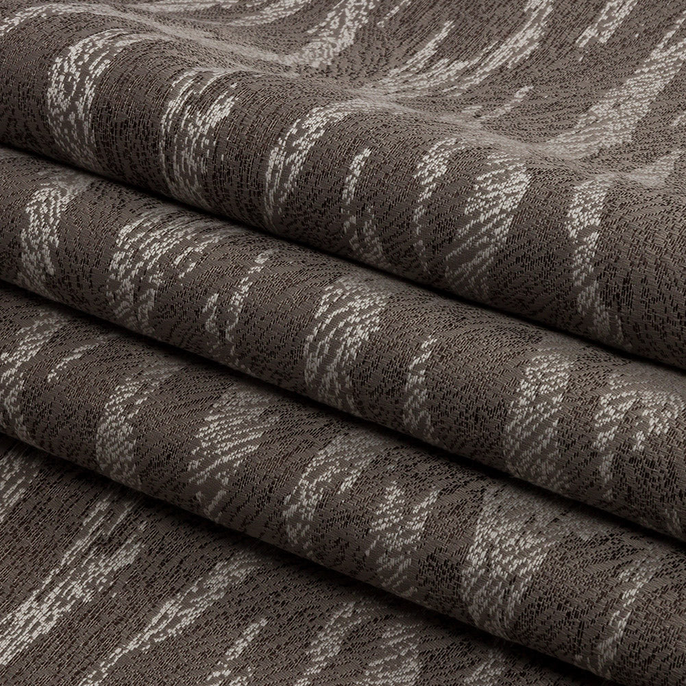 Drapery Jacquard - Slate Tiger Stripes - British Imported Folded Drapery Jacquard - Slate Tiger Stripes - British Imported Folded