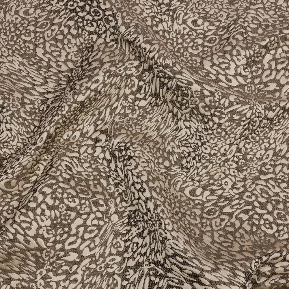 Drapery Jacquard - Truffle Running Leopard - British Imported Drapery Jacquard - Truffle Running Leopard - British Imported