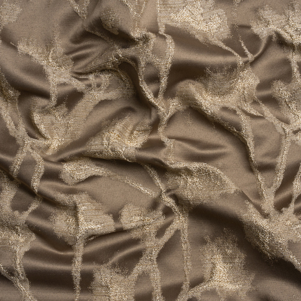 Metallic Drapery Jacquard - Mole Blurred Branches - British Imported Metallic Drapery Jacquard - Mole Blurred Branches - British Imported