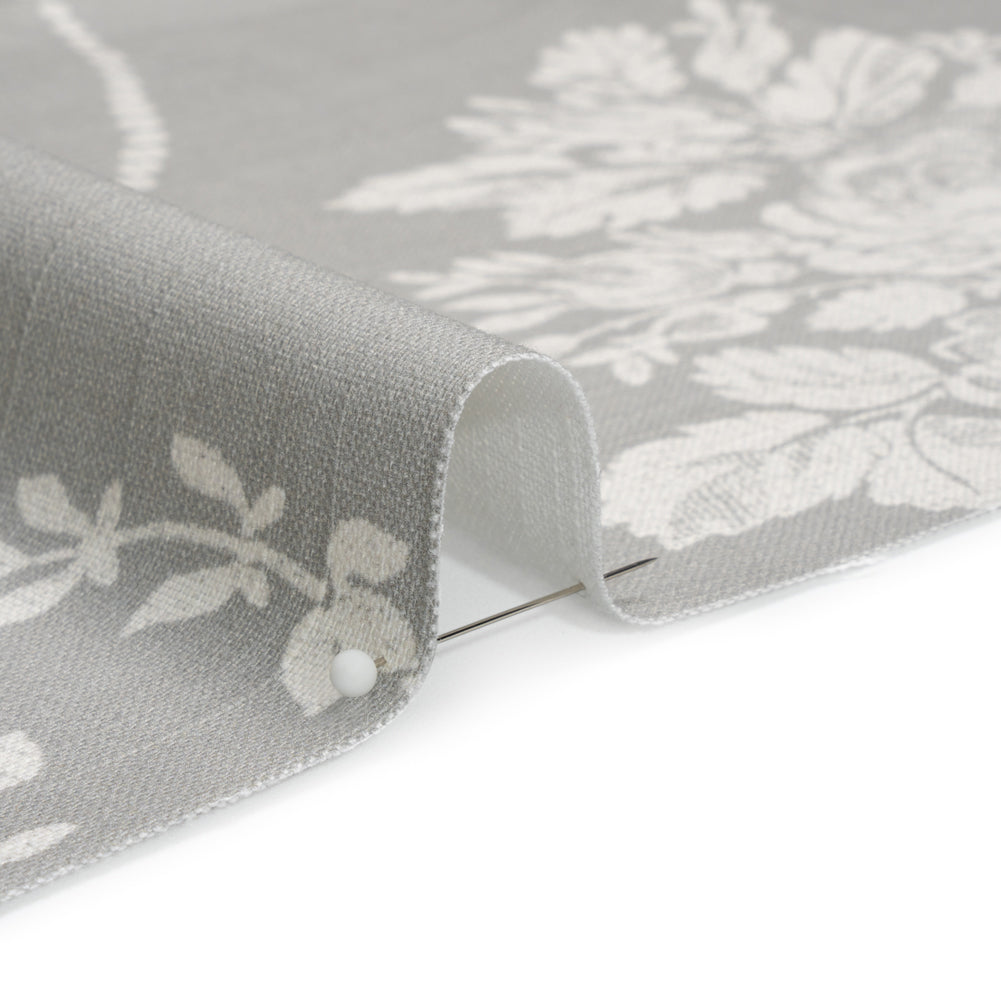 Cotton Canvas Print - Steel Scrolls and Leaves - British Imported Detail Cotton Canvas Print - Steel Scrolls and Leaves - British Imported Detail
