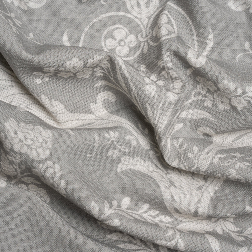 Cotton Canvas Print - Steel Scrolls and Leaves - British Imported Cotton Canvas Print - Steel Scrolls and Leaves - British Imported