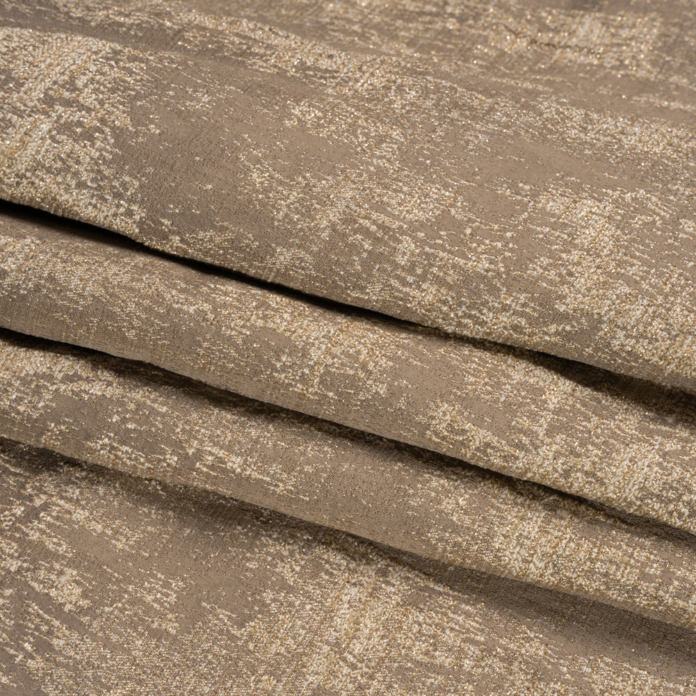 Metallic Drapery Jacquard - Mole Abstract - British Imported Folded Metallic Drapery Jacquard - Mole Abstract - British Imported Folded