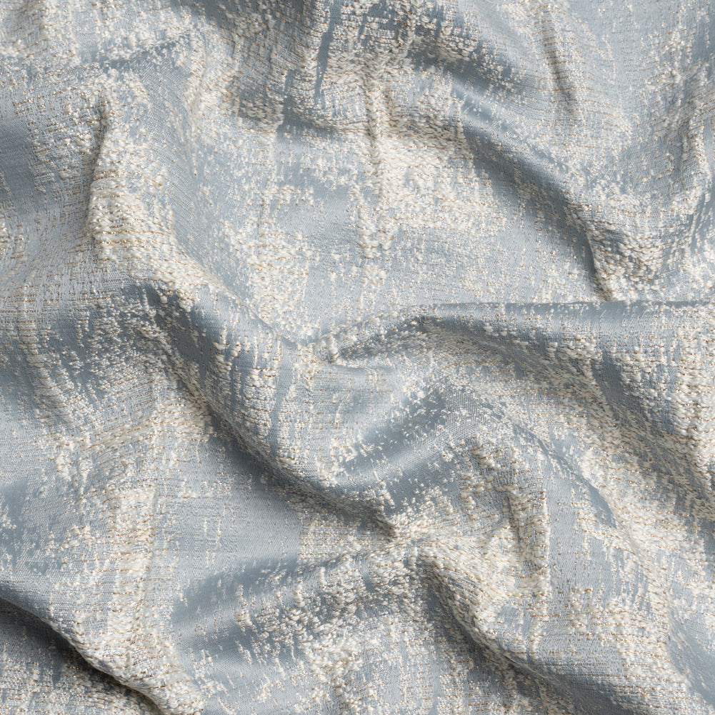 Metallic Drapery Jacquard - Wedgewood Abstract - British Imported Metallic Drapery Jacquard - Wedgewood Abstract - British Imported