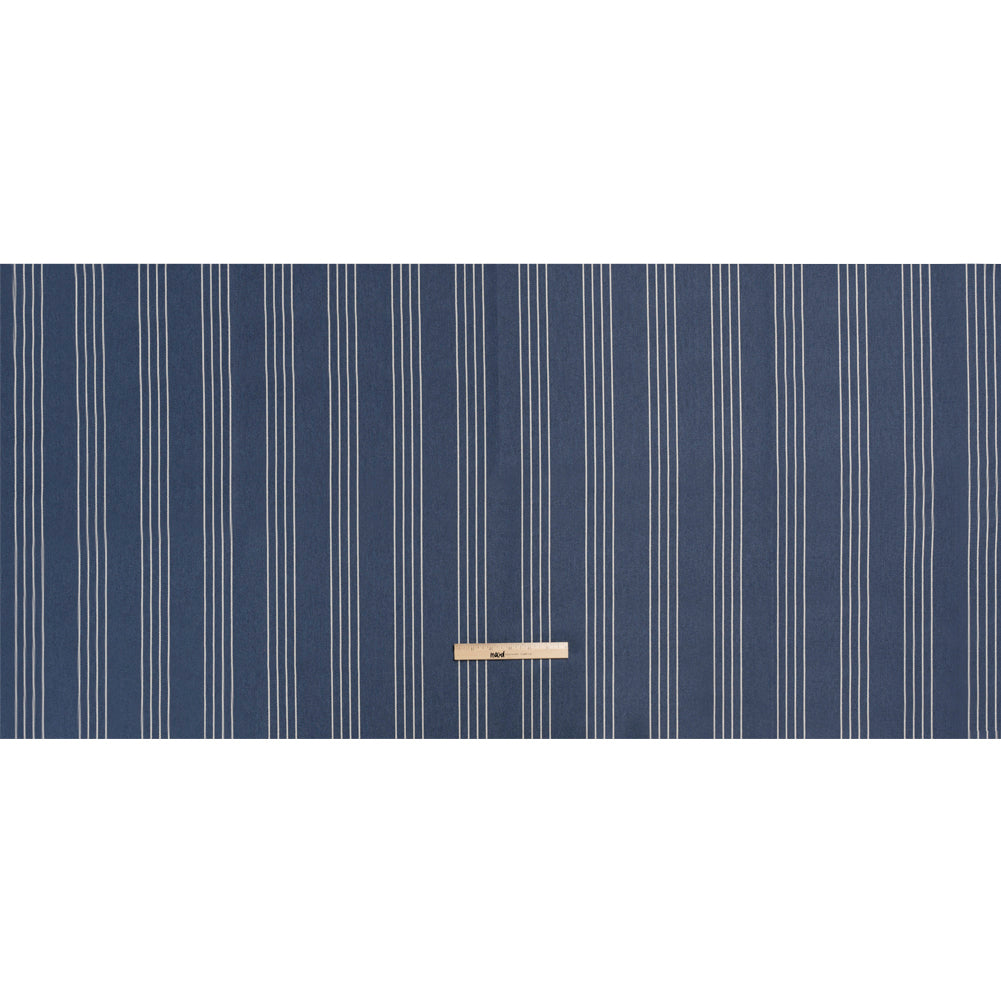 Soft Textured Recycled Polyester Drapery Woven - Indigo - British Imported Full Soft Textured Recycled Polyester Drapery Woven - Indigo - British Imported Full
