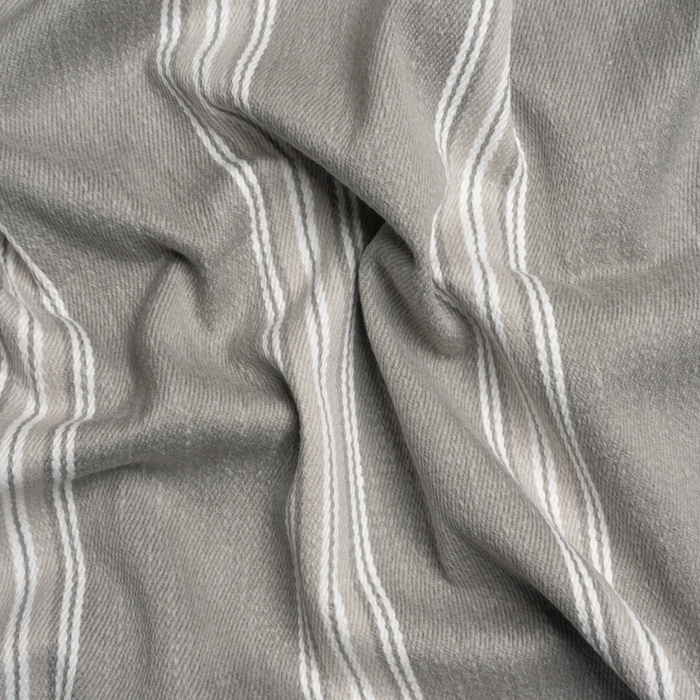 Cotton and Polyester Drapery Twill - Pebble Striped - British Imported Cotton and Polyester Drapery Twill - Pebble Striped - British Imported
