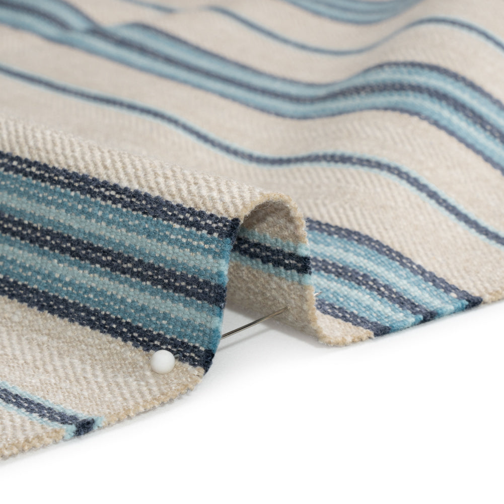 Polyester and Cotton Twill - Denim Herringbone Stripes - British Imported Detail Polyester and Cotton Twill - Denim Herringbone Stripes - British Imported Detail