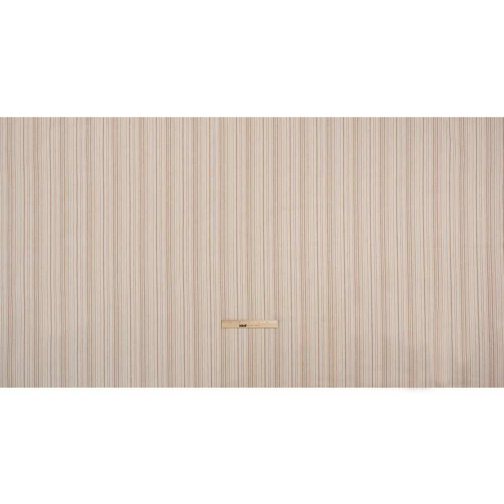 Polyester and Cotton Twill - Persimmon Barcode Stripes - British Imported Full Polyester and Cotton Twill - Persimmon Barcode Stripes - British Imported Full