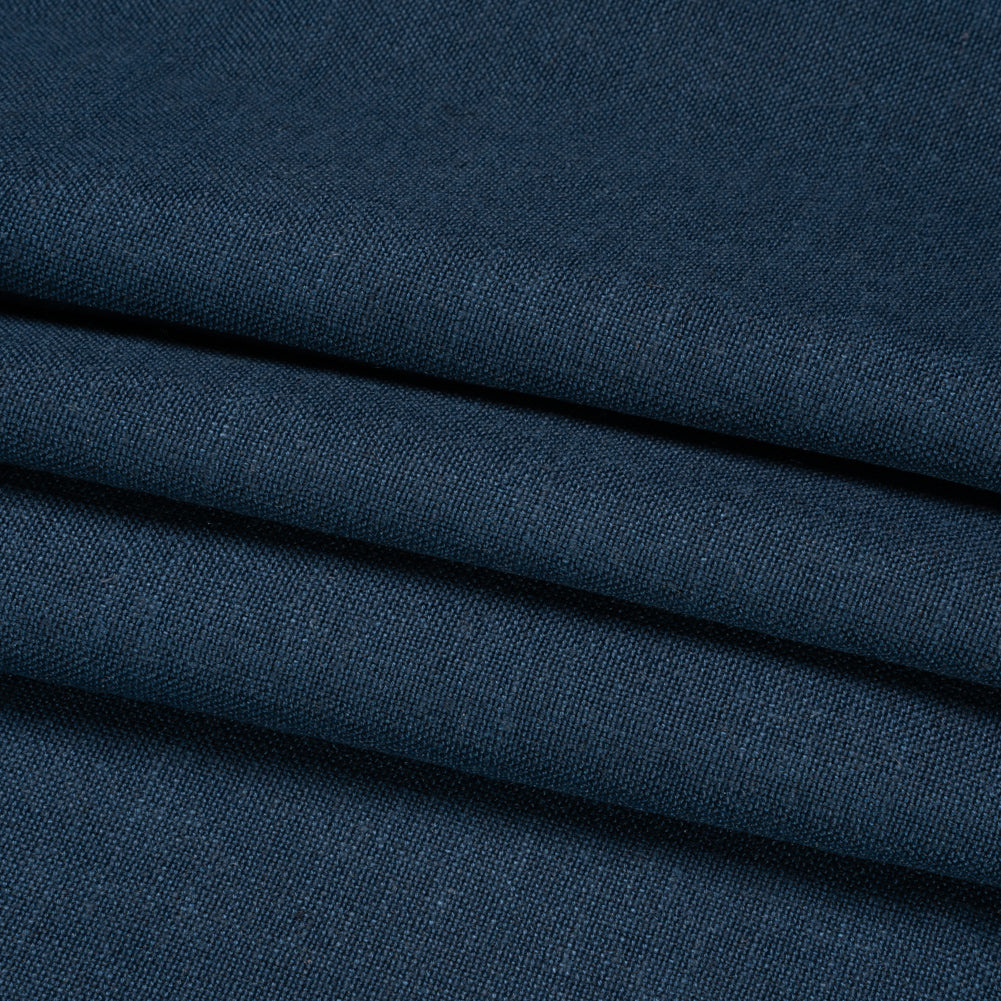 Linen, Viscose and Polyester Woven - Midnight - British Imported Folded Linen, Viscose and Polyester Woven - Midnight - British Imported Folded