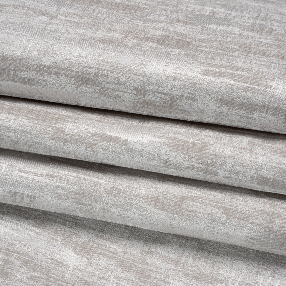 Drapery Jacquard - Silver Distressed Abstract - British Imported Folded Drapery Jacquard - Silver Distressed Abstract - British Imported Folded