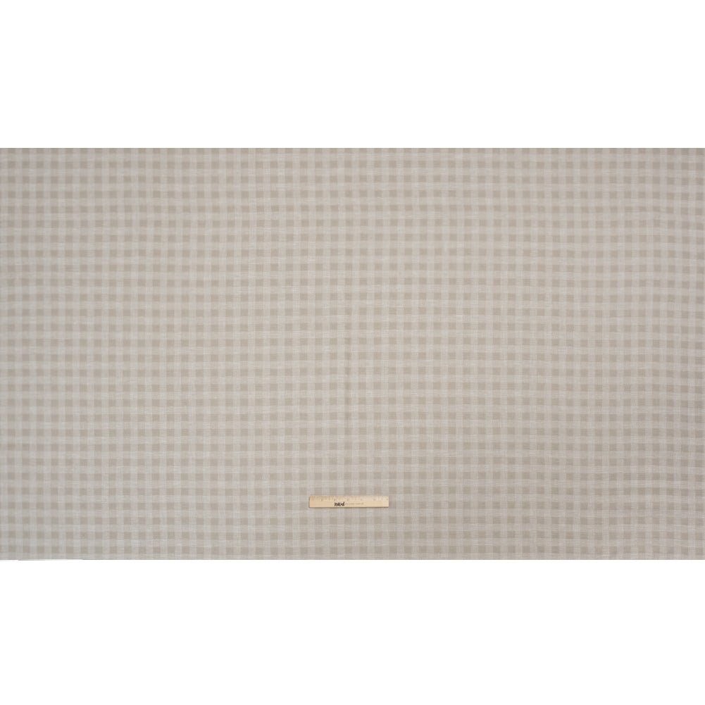 Drapery Woven - Almond Gingham - British Imported Full Drapery Woven - Almond Gingham - British Imported Full