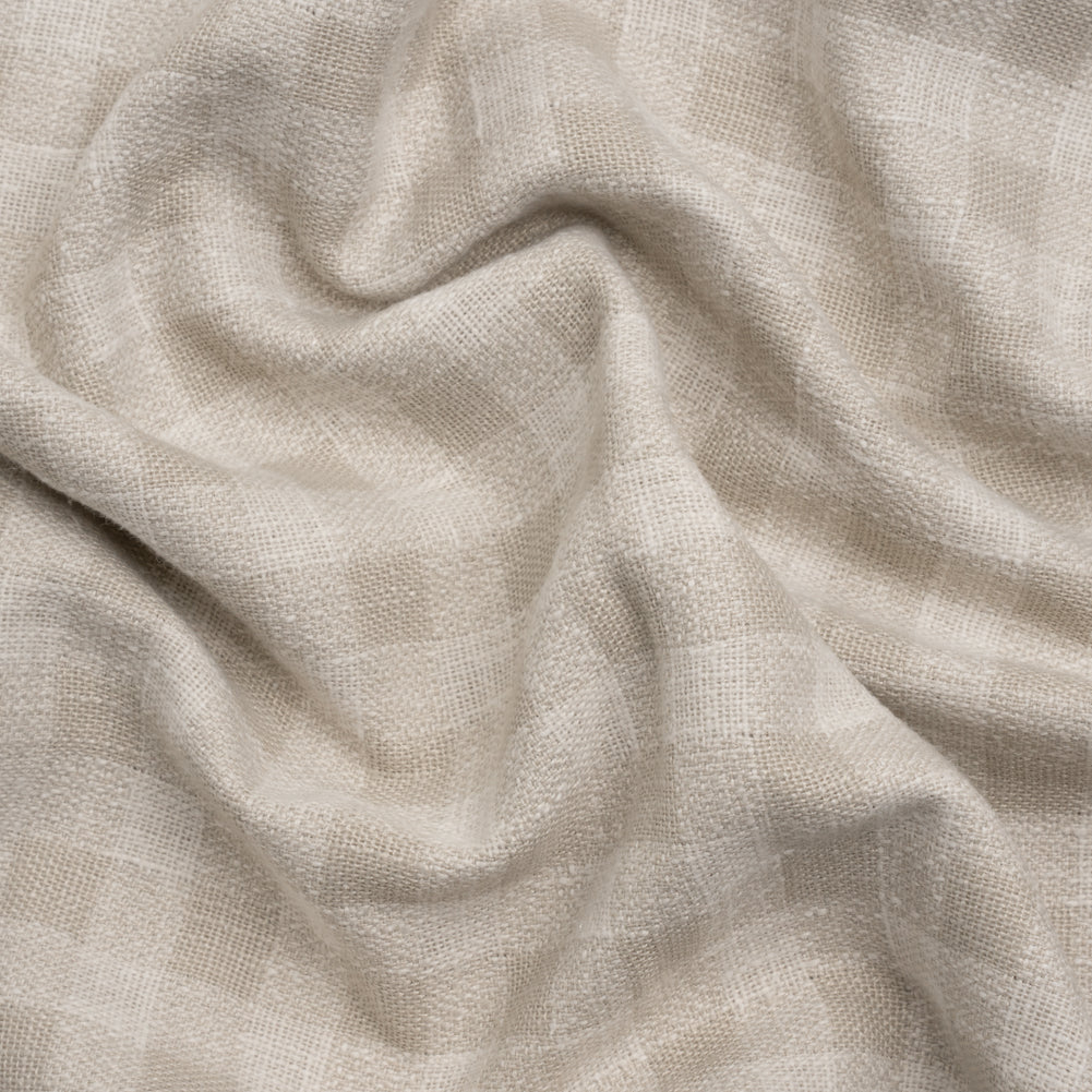 Drapery Woven - Almond Gingham - British Imported Drapery Woven - Almond Gingham - British Imported