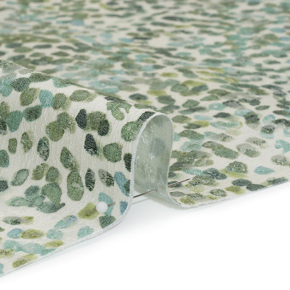 Drapery Jacquard Print - Jade Bouncing Spots - British Imported - Detail Drapery Jacquard Print - Jade Bouncing Spots - British Imported - Detail