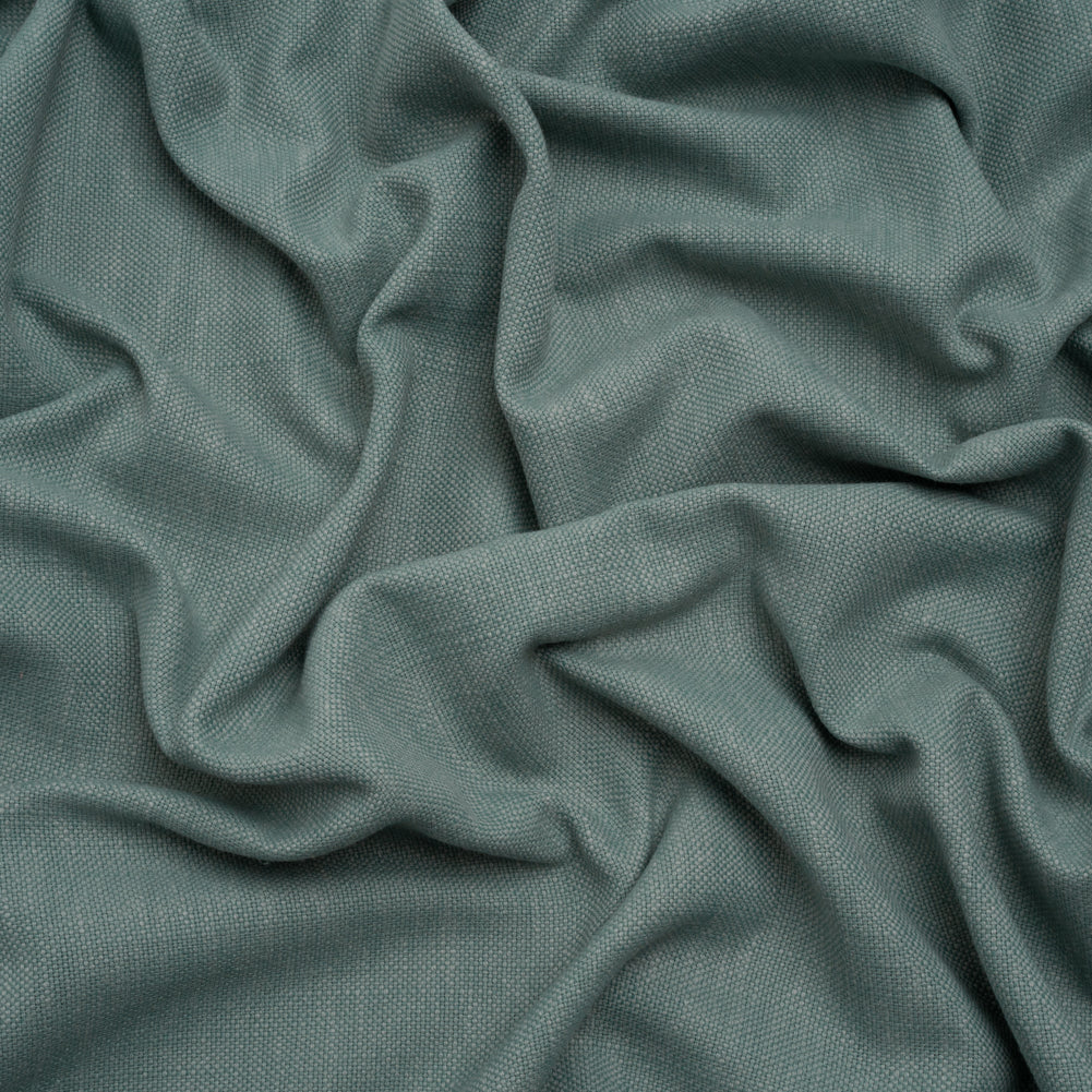 Linen Look Recycled Polyester and Cotton Woven - Azure - British Imported Linen Look Recycled Polyester and Cotton Woven - Azure - British Imported